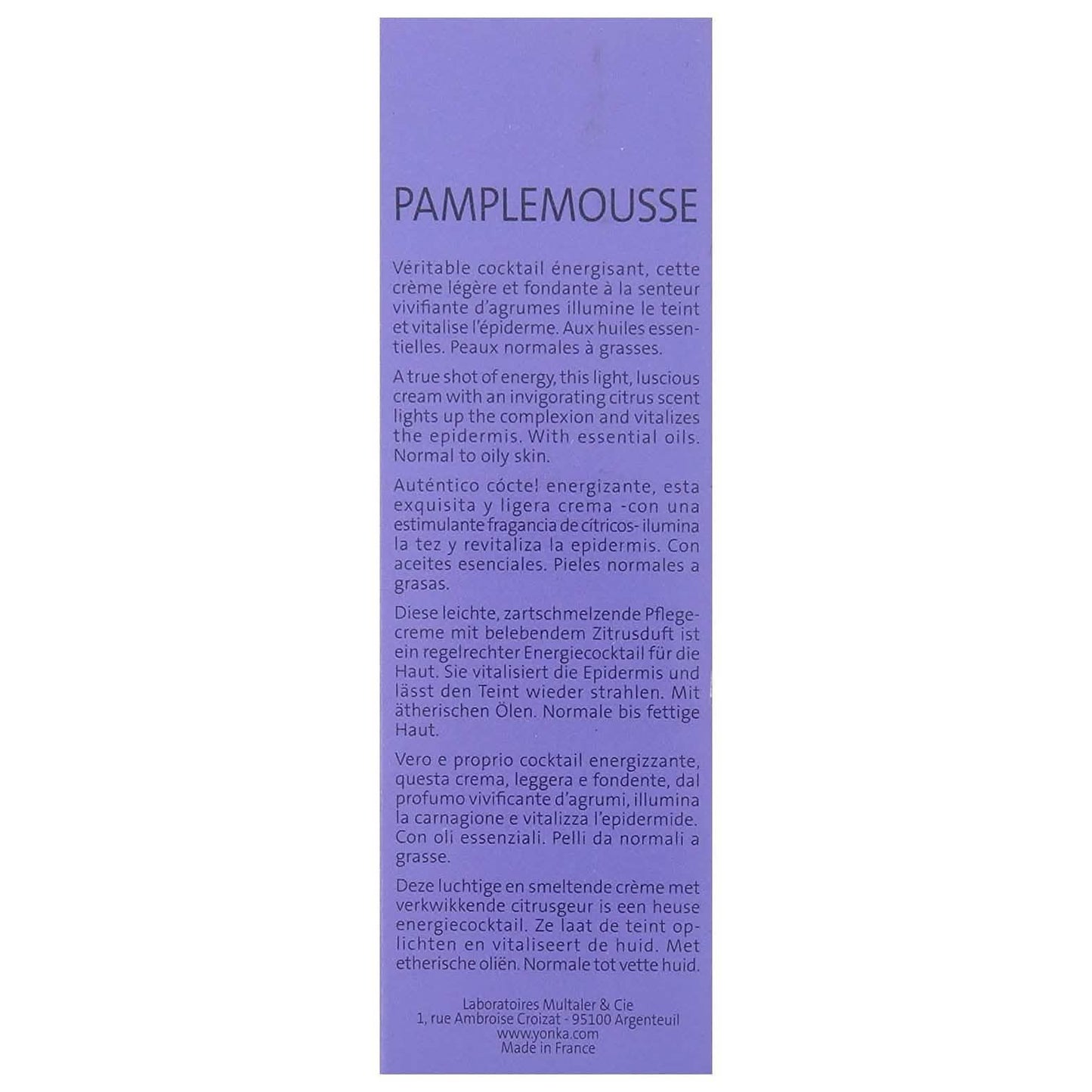 Yon-Ka Paris Pamplemousse Creme PNG for Normal to Oily Skin - 50 ml DailySale