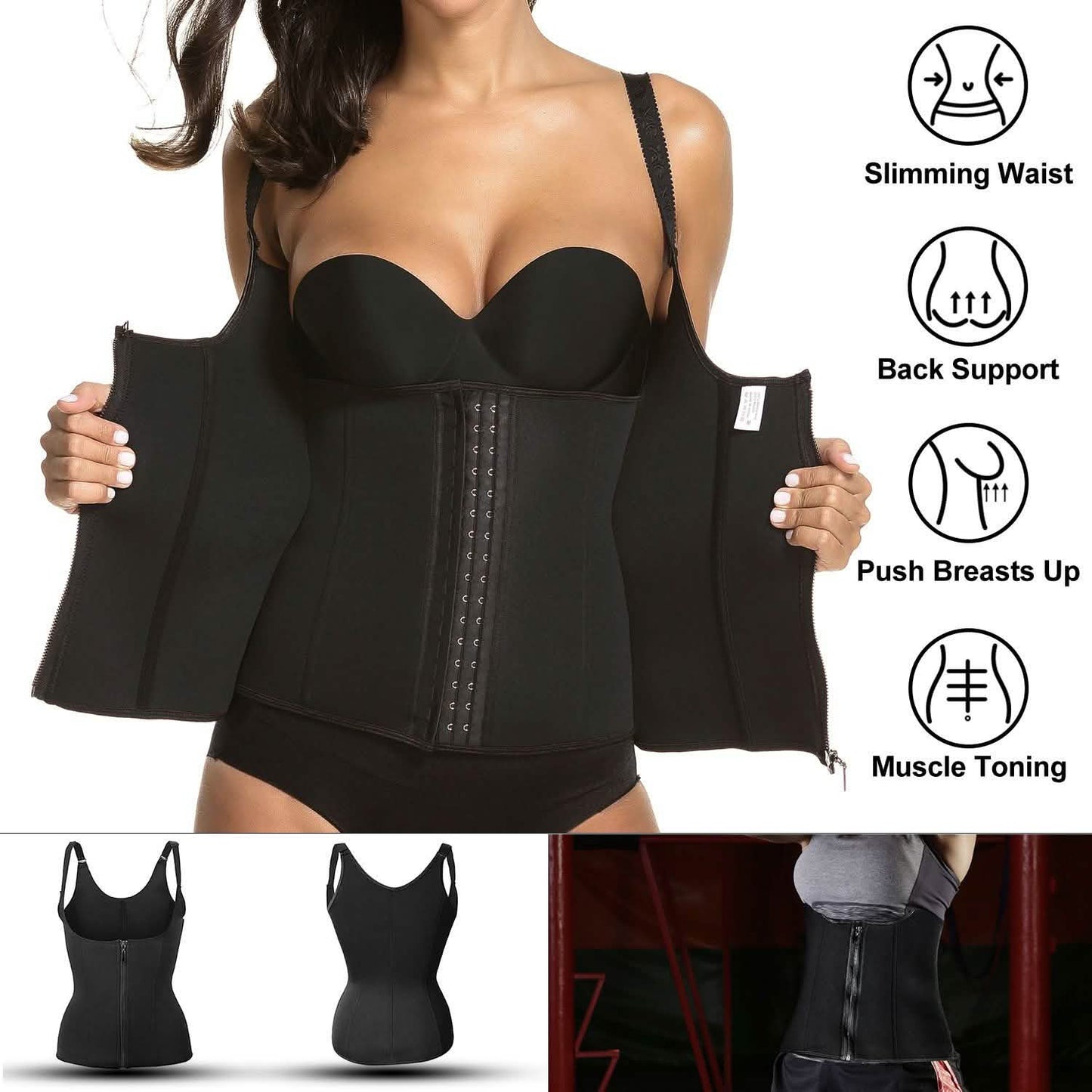 Zippered Waist Trainer Corset DailySale