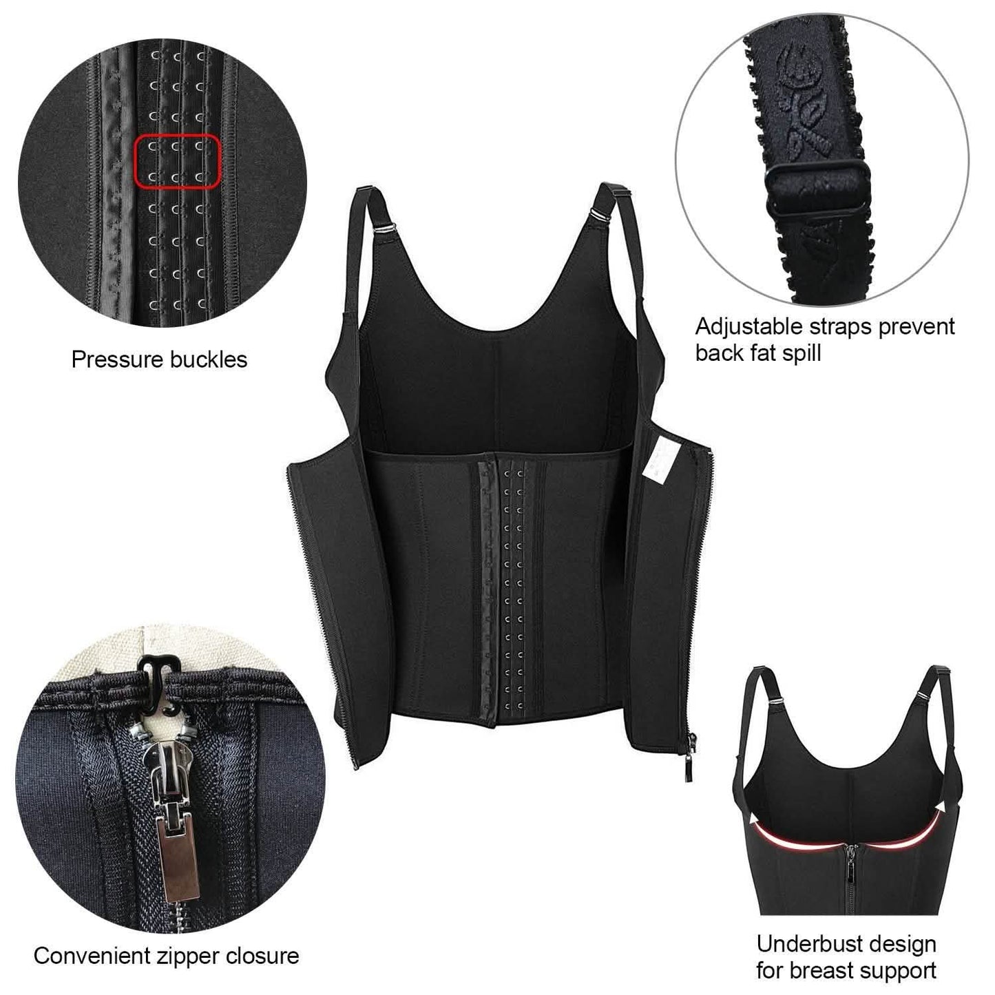 Zippered Waist Trainer Corset DailySale