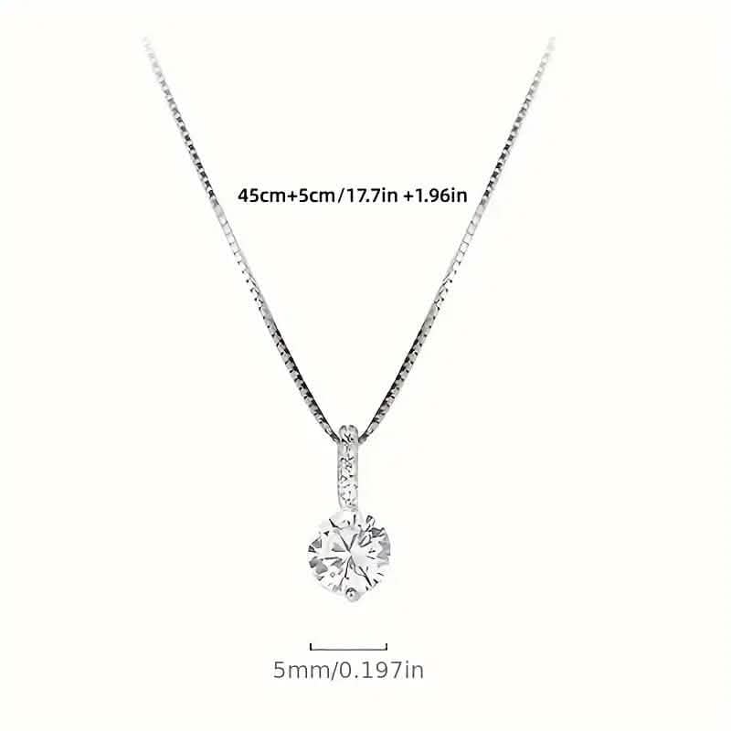 Zirconia Water Drop Pendant Clavicle Chain Necklace DailySale