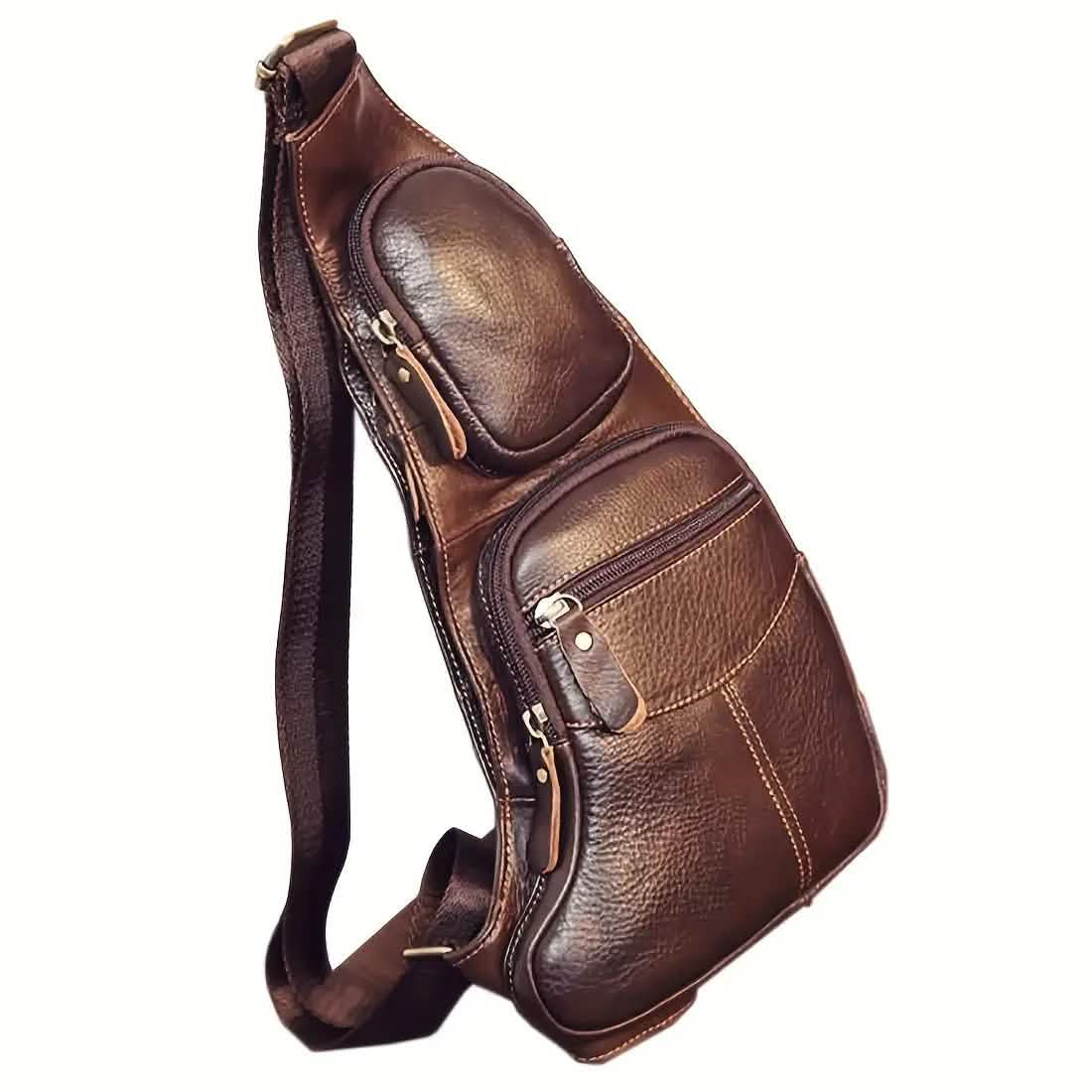 Genuine Leather Crossbody Sling Bag (Unisex) DailySale