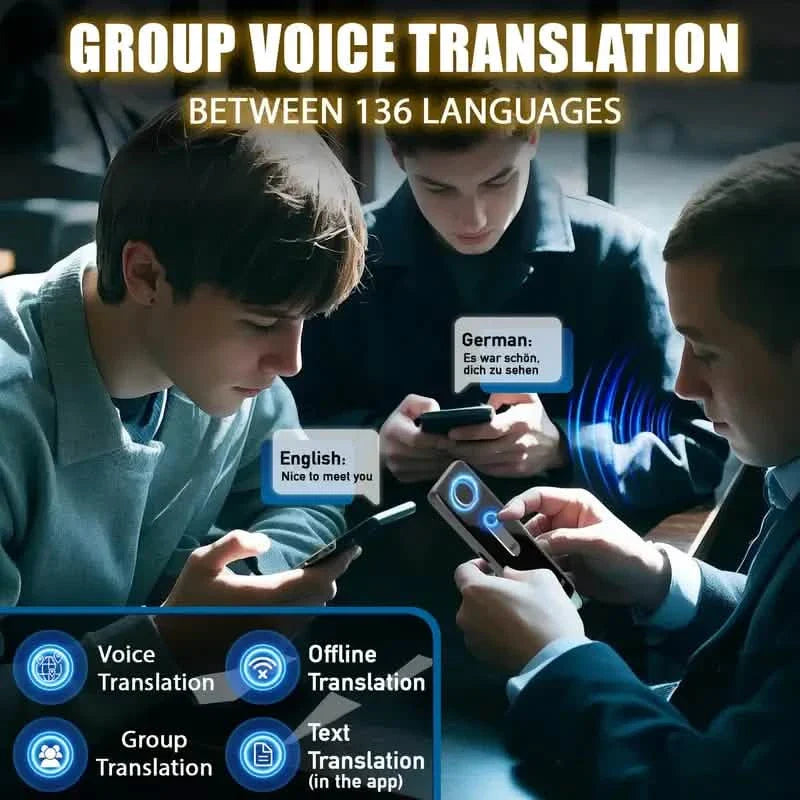 Compact Language Translator – 136 Languages, Two-Way Voice, Portable DailySale