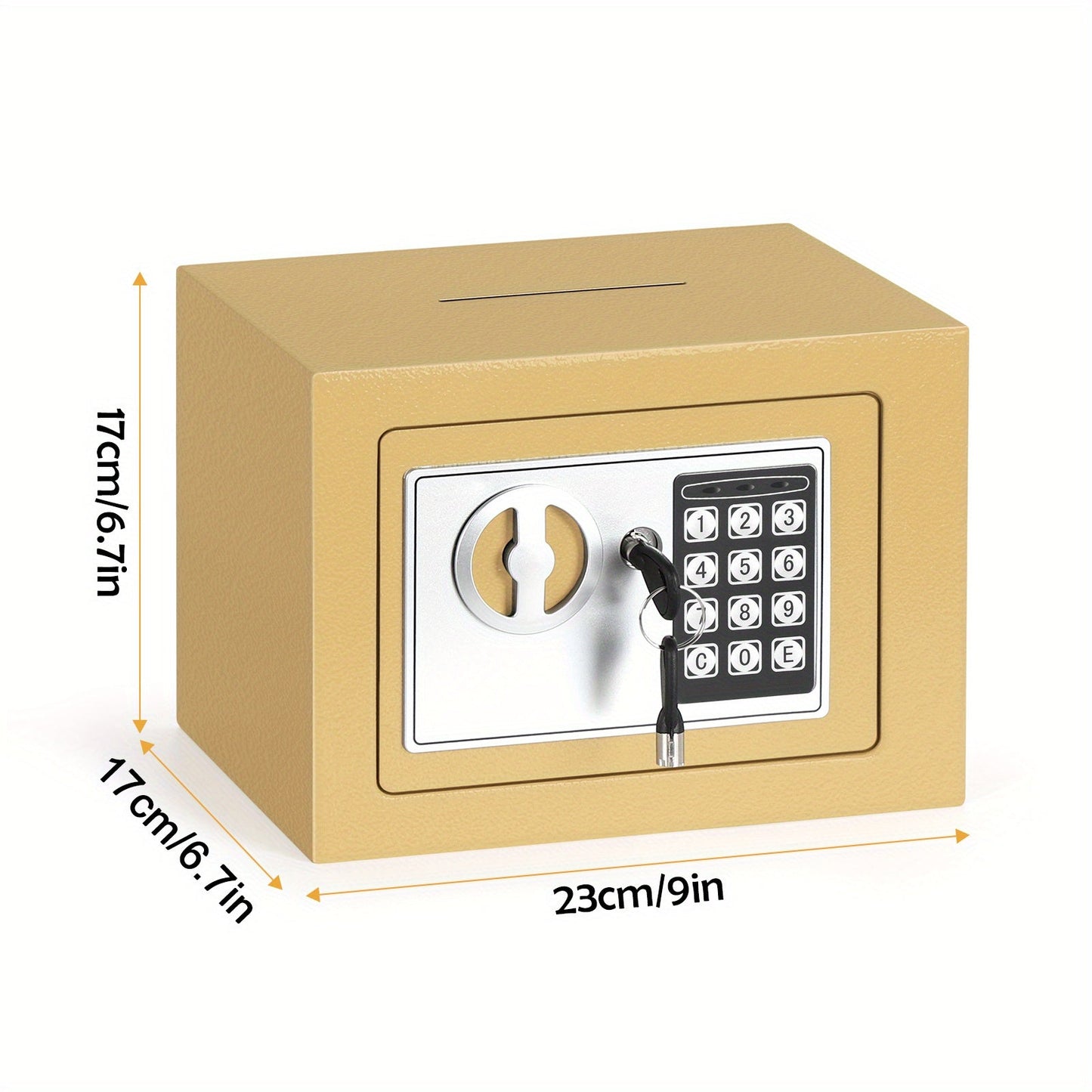 Compact Digital Safe Box – Keypad & Key Access DailySale