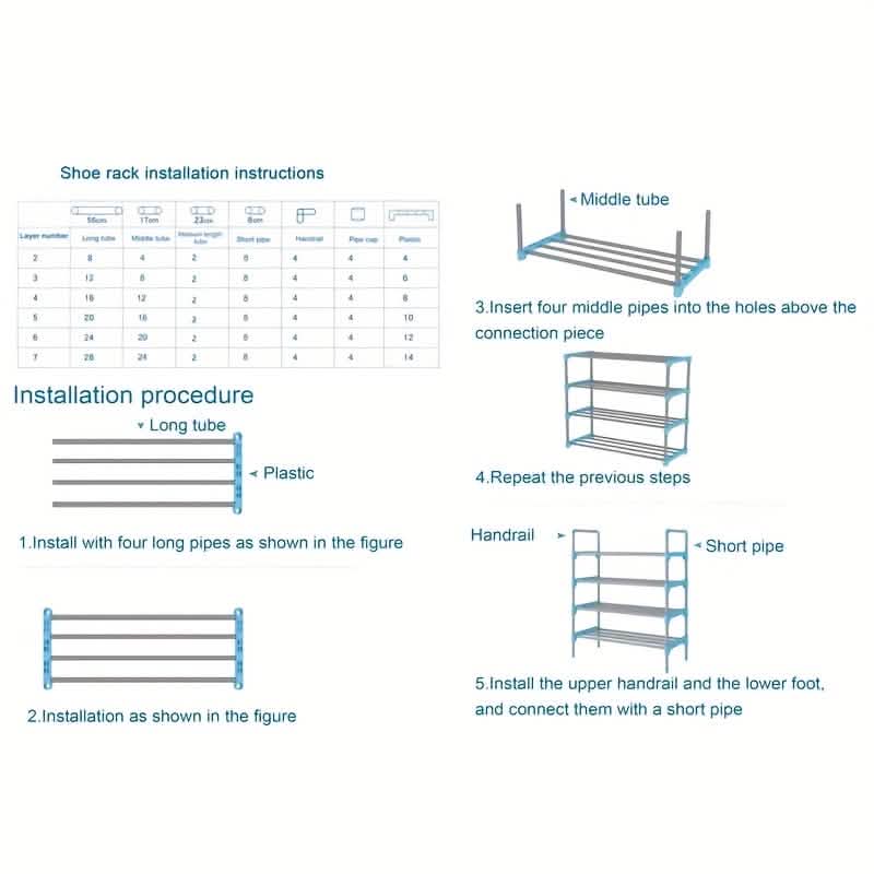 7-Tier Iron Shoe Rack – Space-Saving, Floor-Standing DailySale