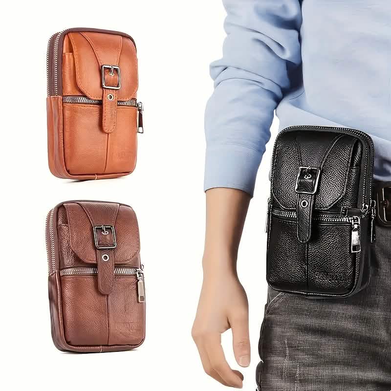 Men’s Genuine Leather Waist Bag Wallet DailySale