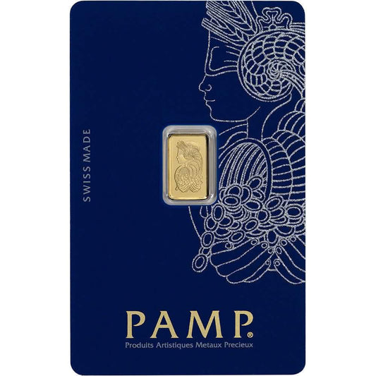 1 Gram Gold Bar PAMP Suisse Fortuna 999.9 Fine in Sealed Assay DailySale