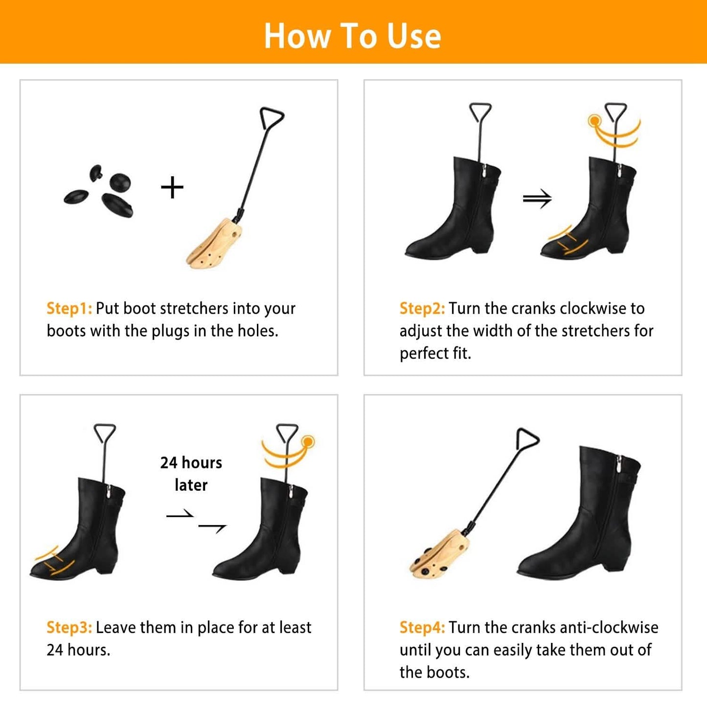 1-Pair: Adjustable Boot Stretcher DailySale