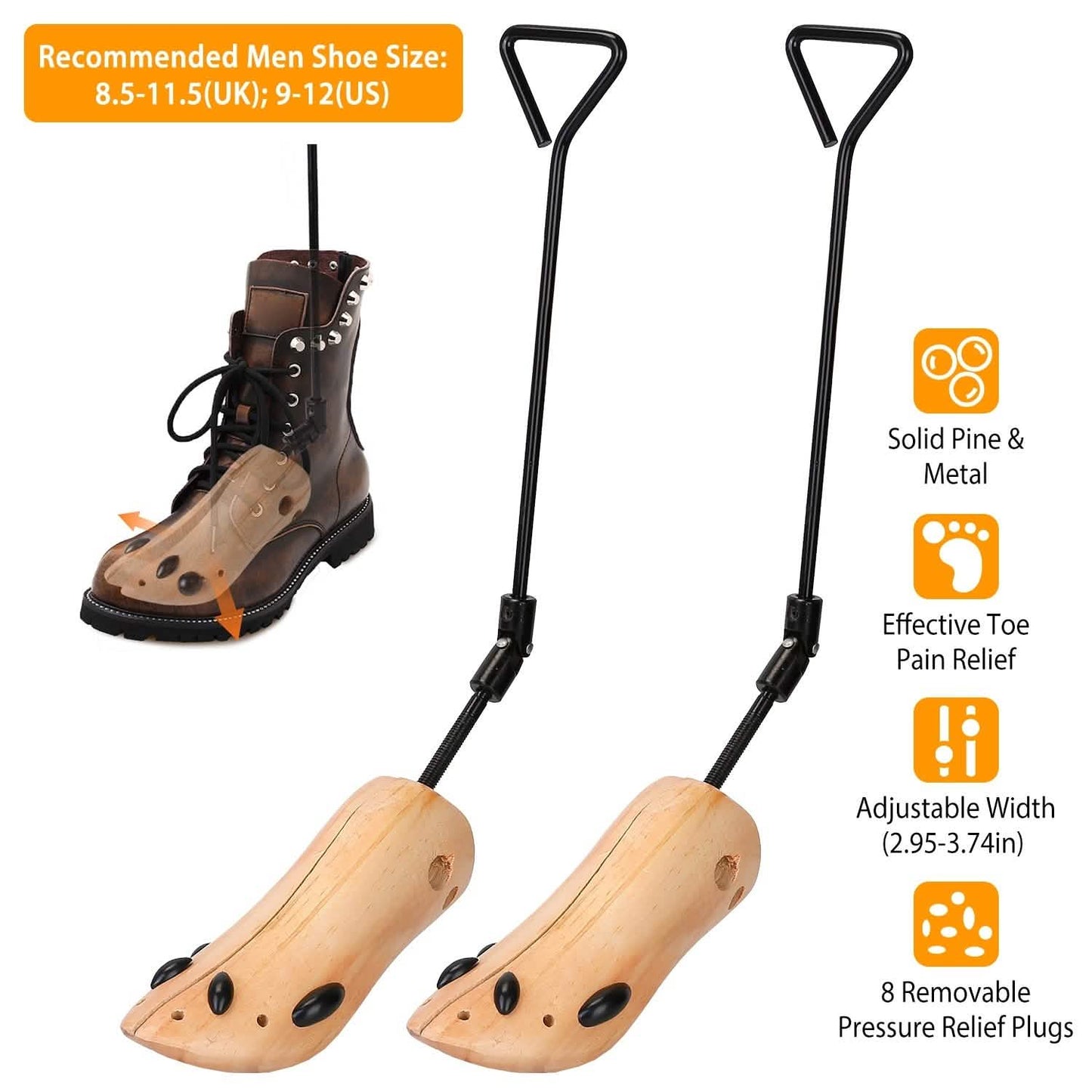 1-Pair: Adjustable Boot Stretcher DailySale