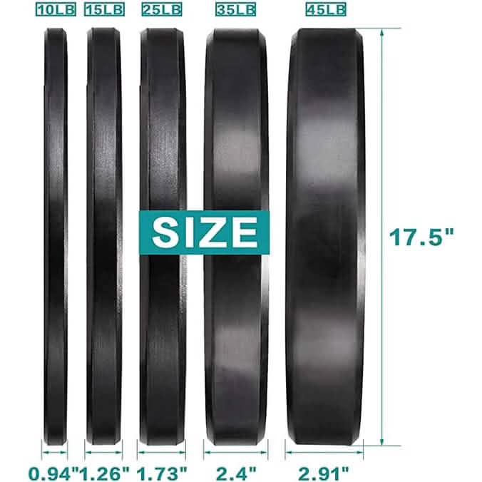 1-Pair: Bumper Plates 2-Inch Bumpers Olympic Weight Plate DailySale