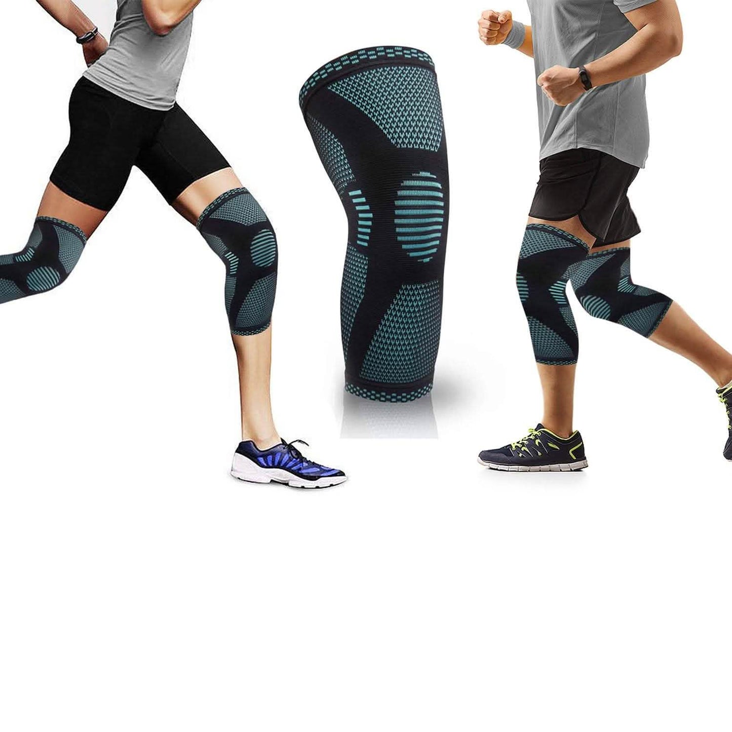1-Pair: Support And Recover Knee Compression Sleeve Brace With Gel Grip DailySale
