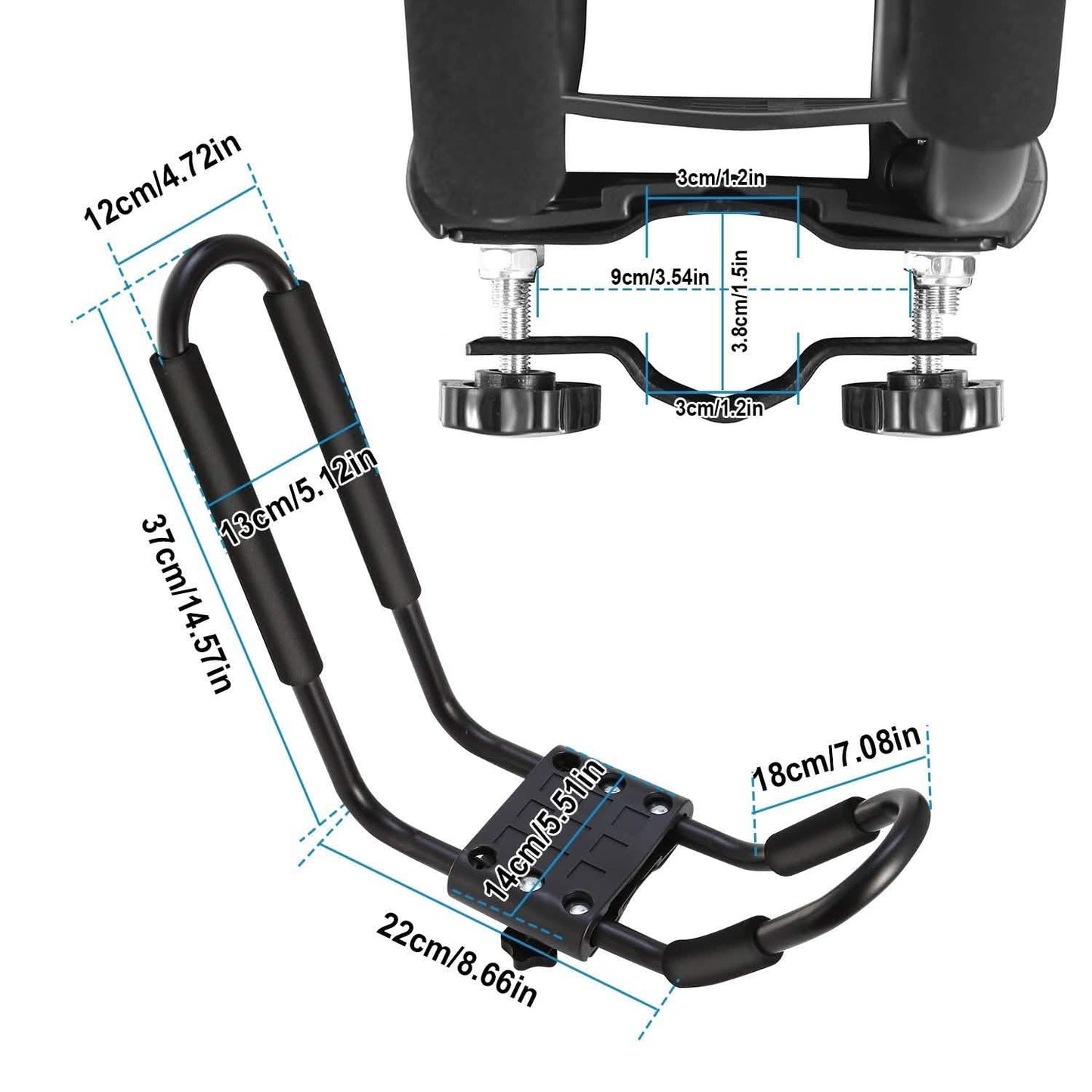 1-Pair: Universal J-Bar Kayak Carrier DailySale