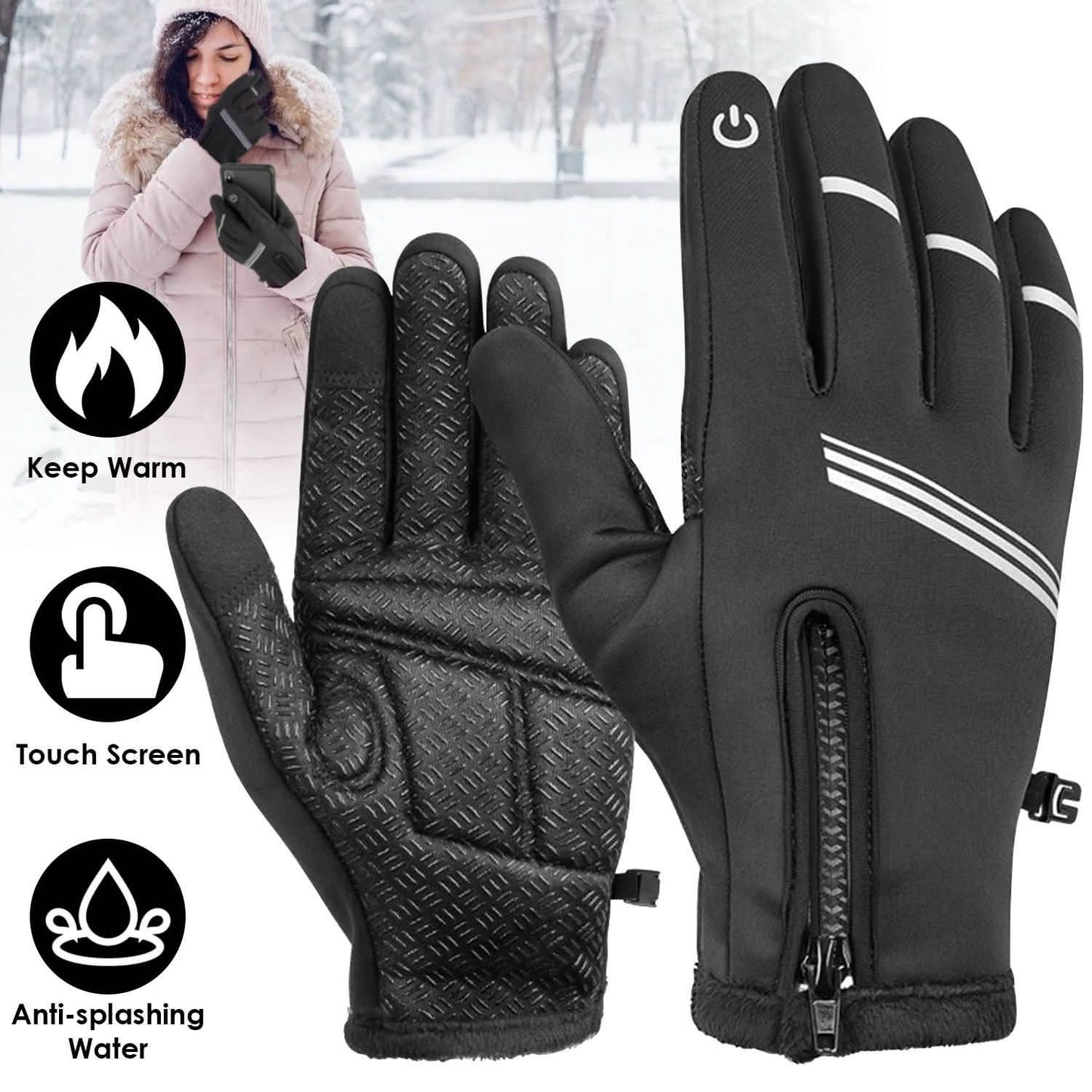 1-Pair: Winter Touchscreen Thermal Gloves DailySale