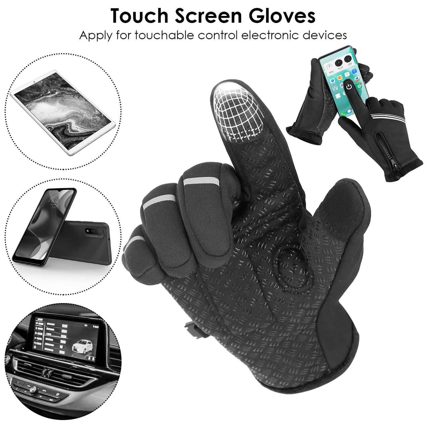 1-Pair: Winter Touchscreen Thermal Gloves DailySale