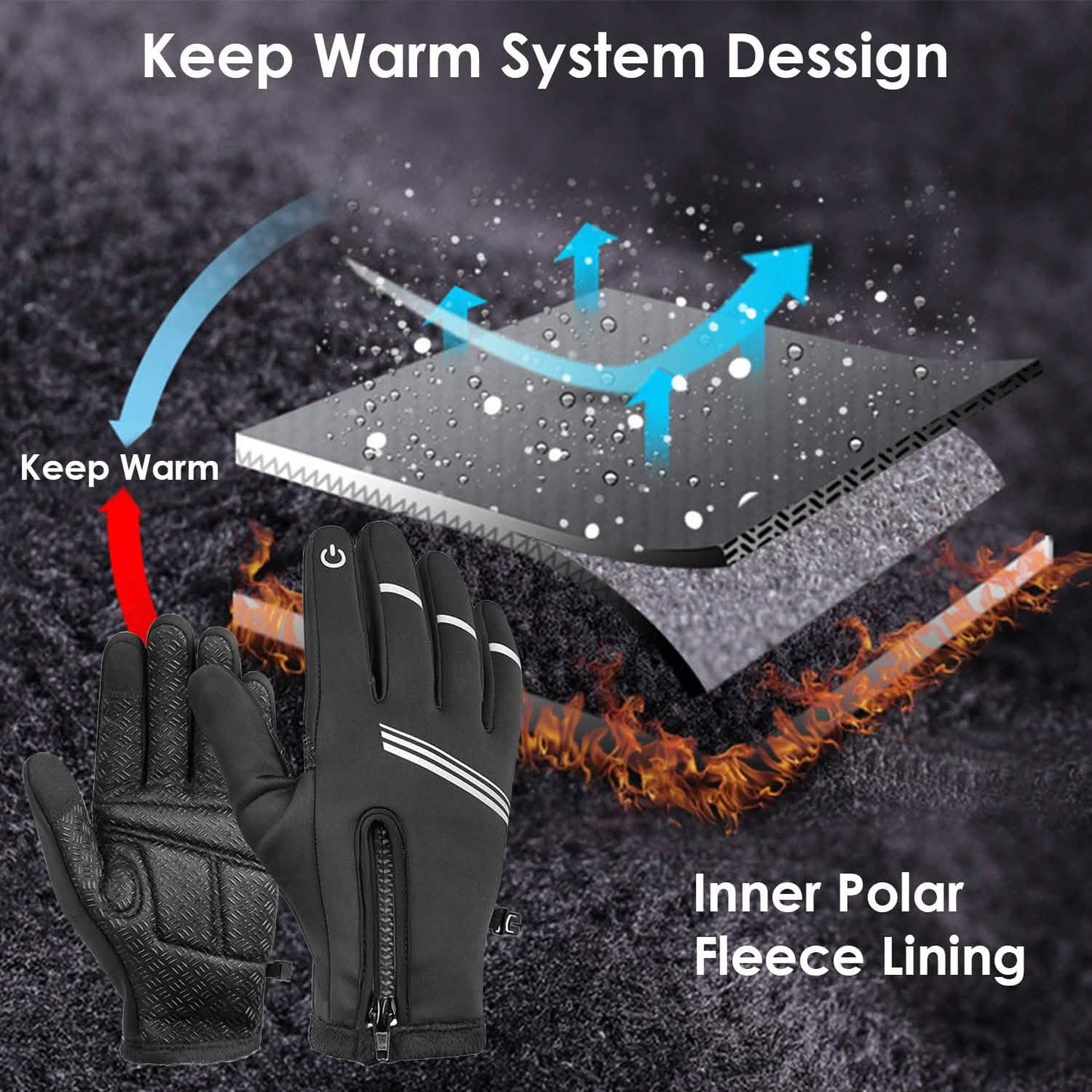 1-Pair: Winter Touchscreen Thermal Gloves DailySale