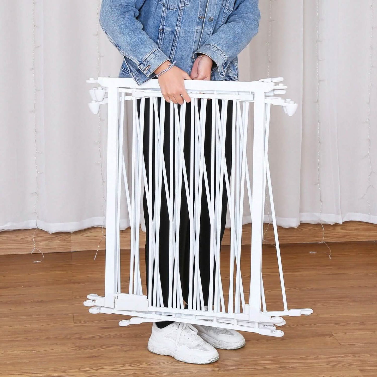 10 ft Wide Baby Gate Playard Satey Rail Fence Barrier Room Divider 5 Panels DailySale