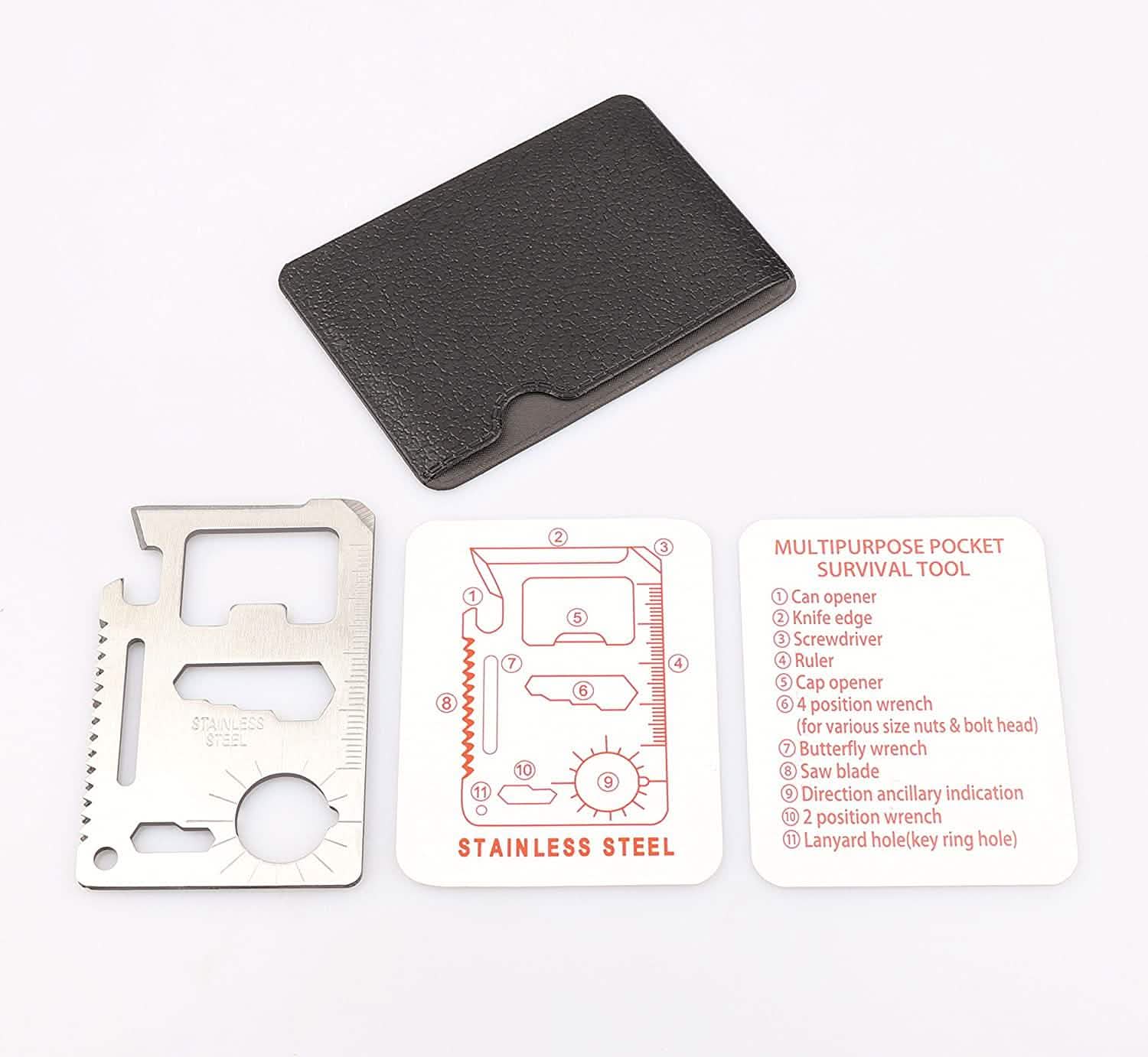 10-Pack: 11-in-1 Stainless Steel Survival Pocket Tool DailySale