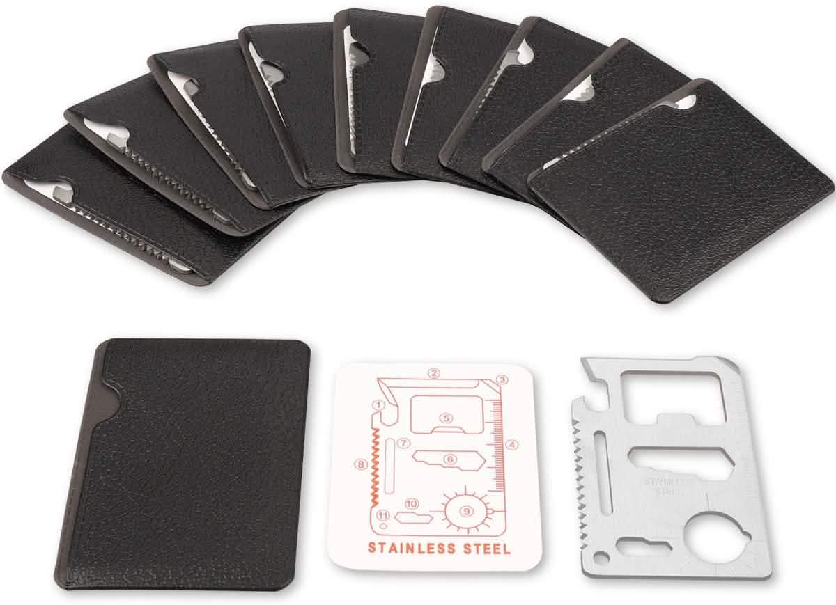 10-Pack: 11-in-1 Stainless Steel Survival Pocket Tool DailySale