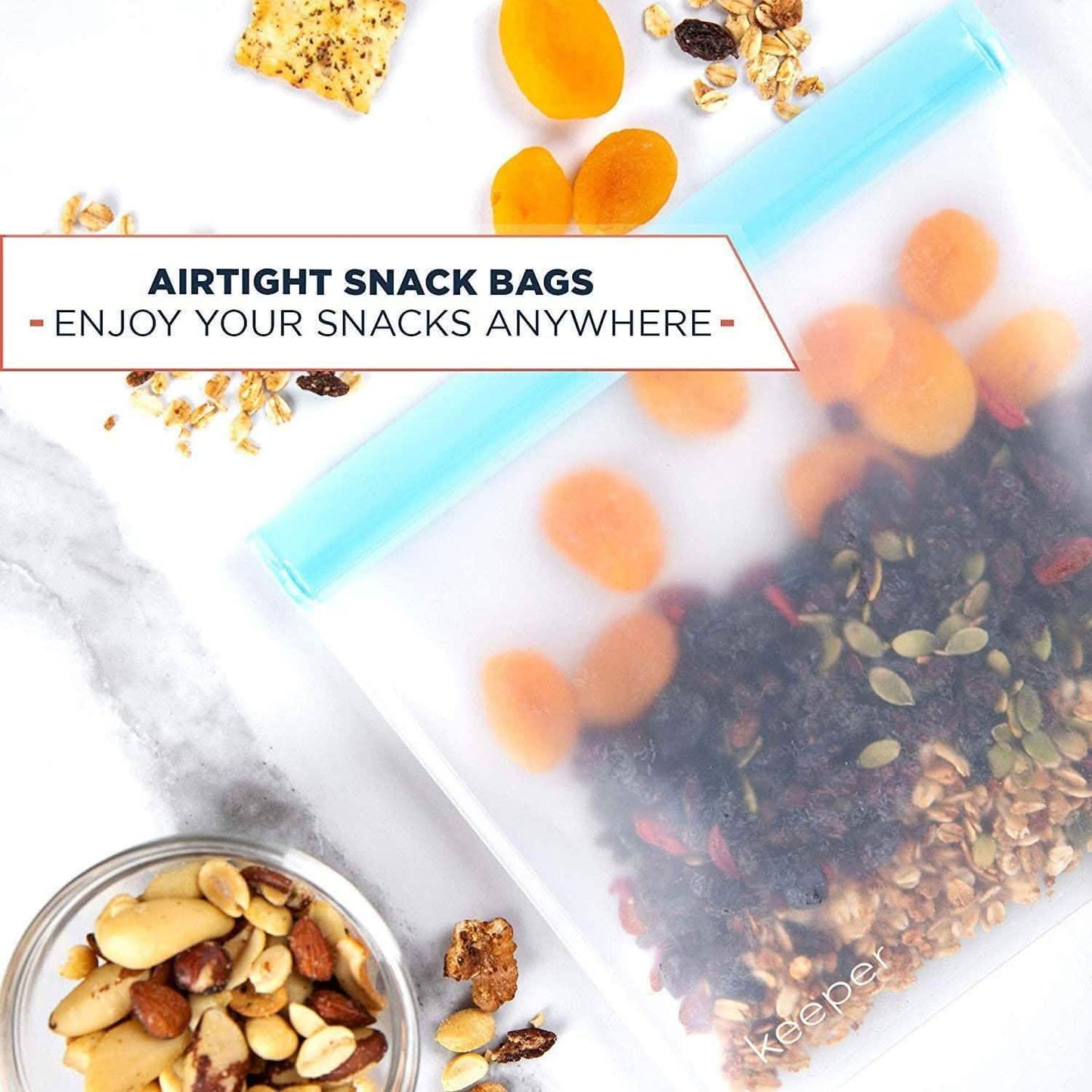 10-Pack: 32 oz Keeper Reusable Ziplock Bags DailySale