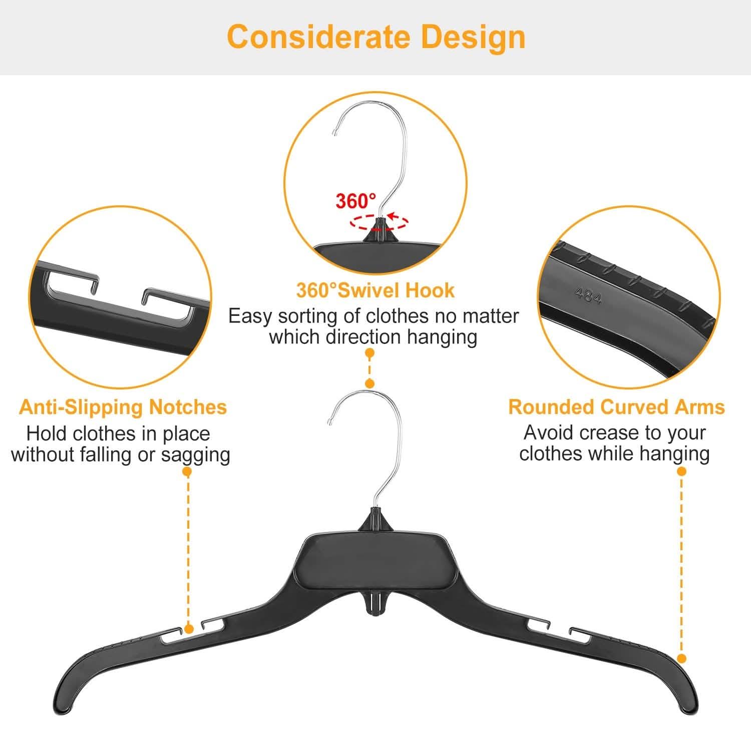 10-Pack: Clothes Hanger Non-Slip Notched Space-Saving DailySale