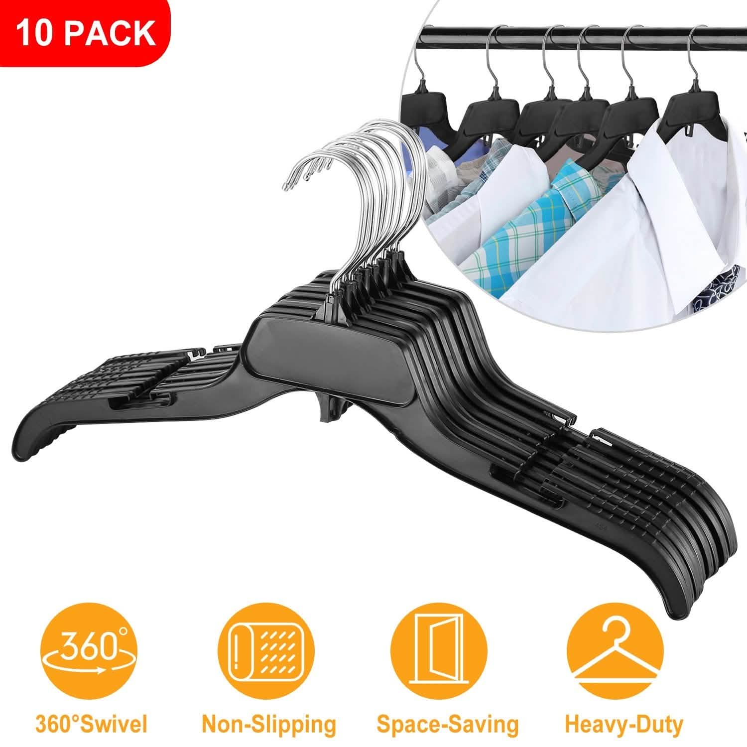 10-Pack: Clothes Hanger Non-Slip Notched Space-Saving DailySale