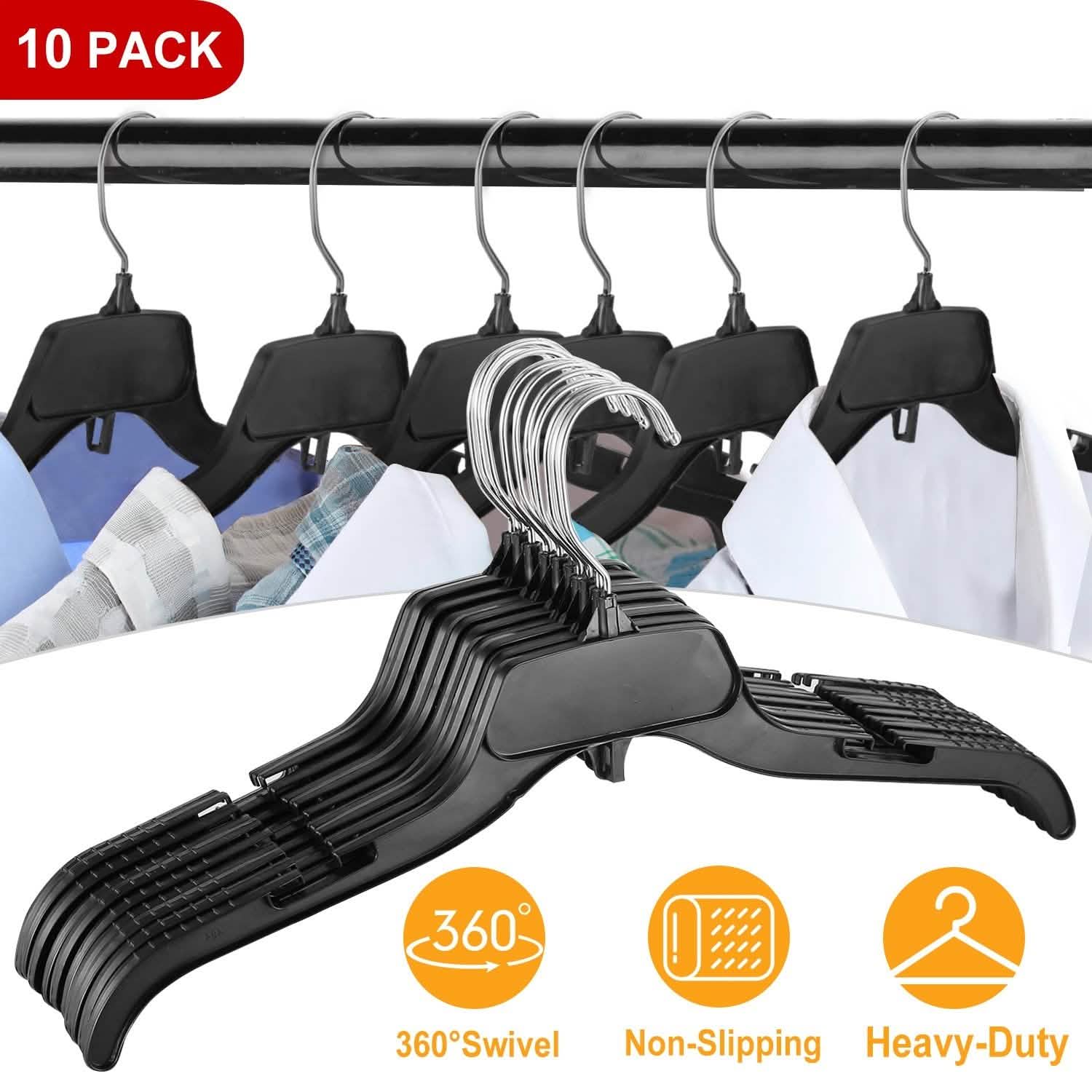 10-Pack: Clothes Hanger Non-Slip Notched Space-Saving DailySale