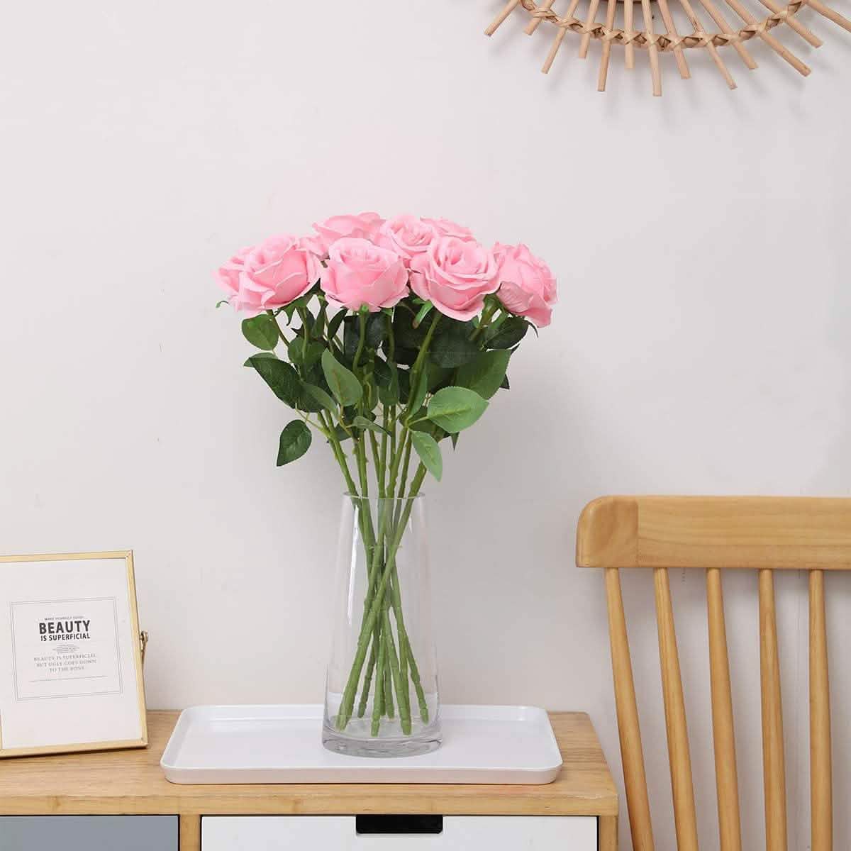 10-Pack: Nubry Artificial Silk Rose Flower Bouquet DailySale