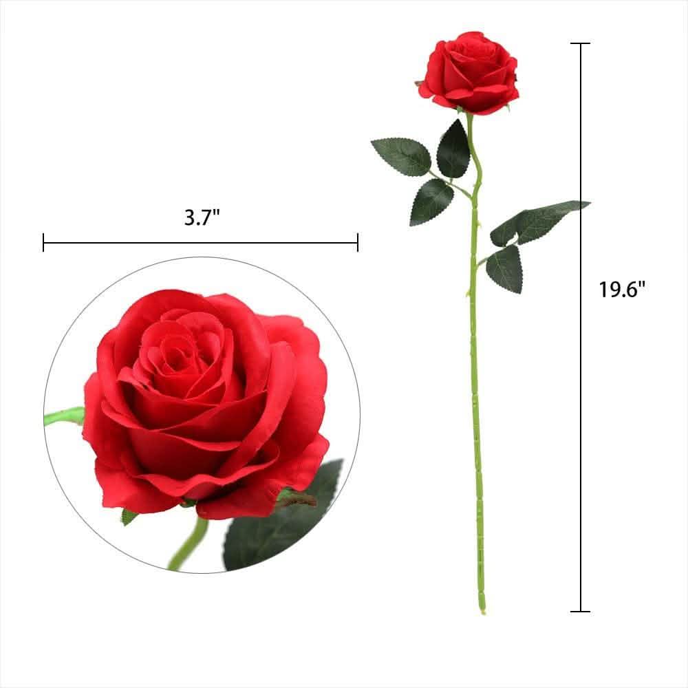 10-Pack: Nubry Artificial Silk Rose Flower Bouquet DailySale