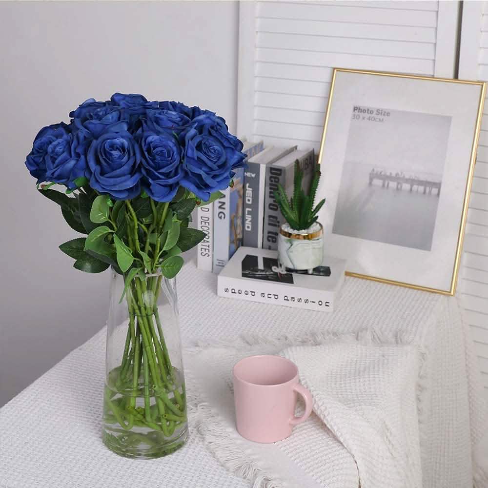 10-Pack: Nubry Artificial Silk Rose Flower Bouquet DailySale