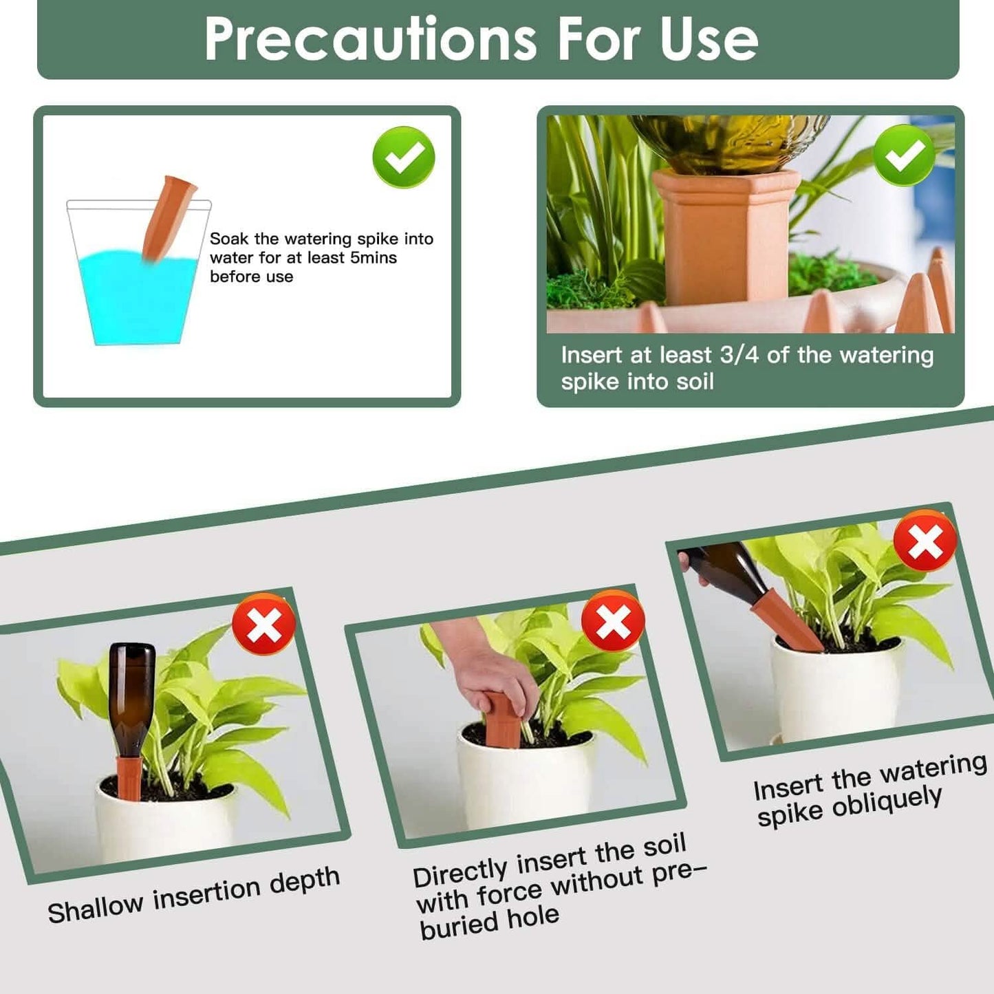10-Pack: Spikes Teracotta Plant Watering Device DailySale
