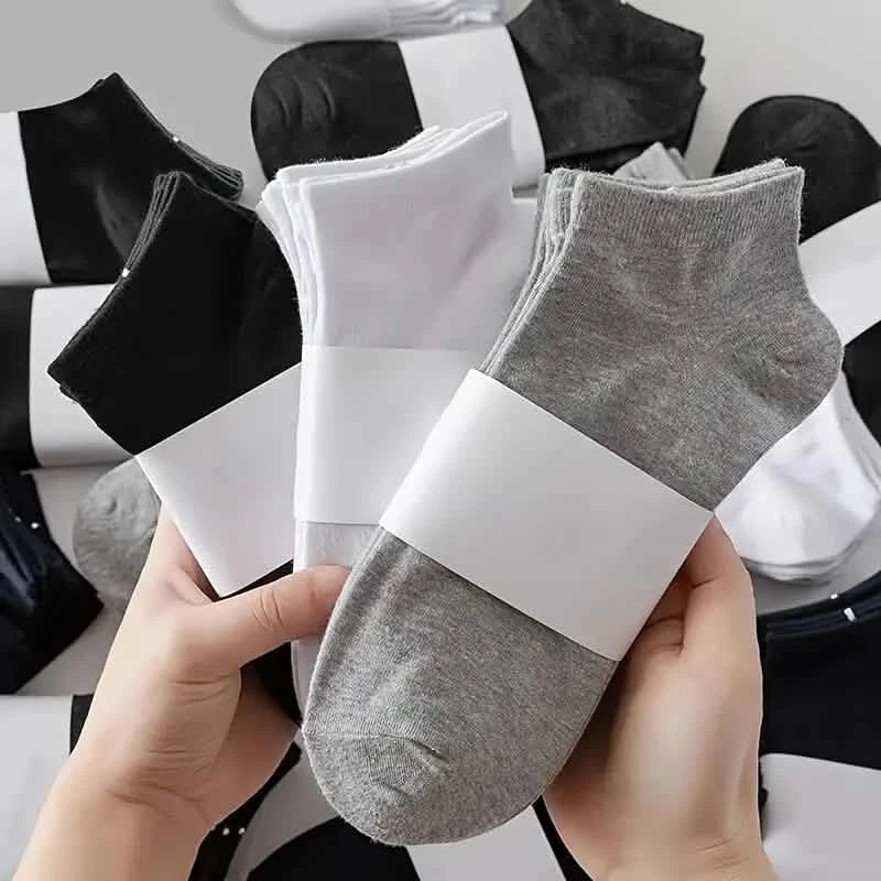 10-Pairs: Men's Solid Sport Low Cut Socks, Breathable Sweat-absorbing Comfy Soft Casual Simple Style Socks DailySale