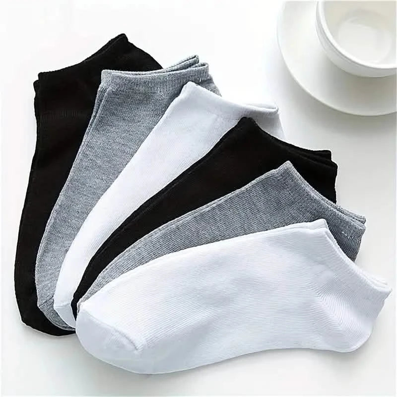 10-Pairs: Men's Solid Sport Low Cut Socks, Breathable Sweat-absorbing Comfy Soft Casual Simple Style Socks DailySale