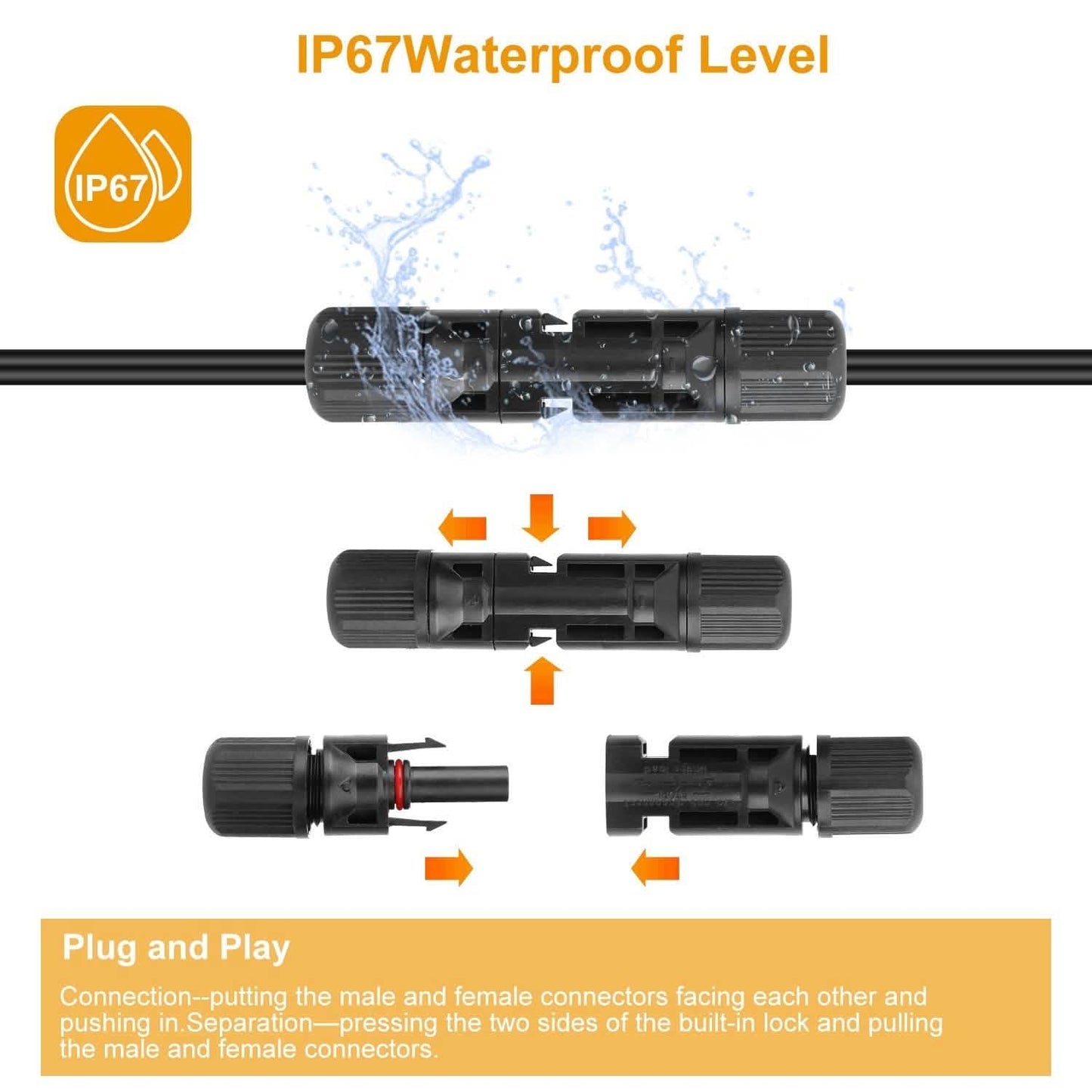 10-Pairs: Solar Panel Connectors DailySale