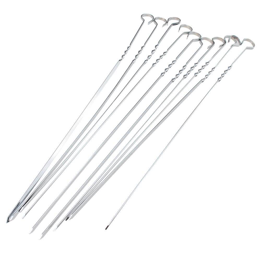 10-Piece: 15 Inches Stainless Steel Kabob Skewers DailySale
