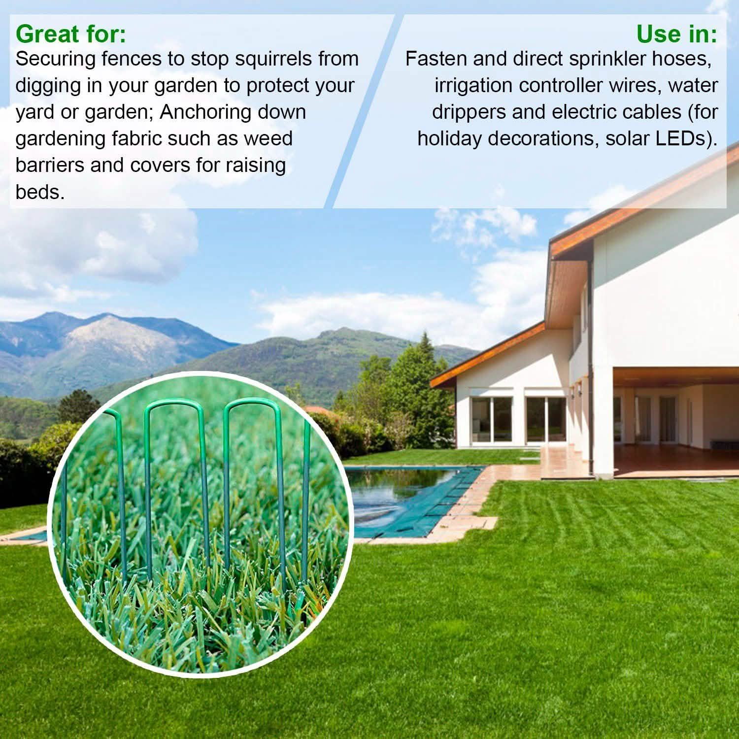 10-Piece: 6-Inch U-Type Garden Landscape Rust Resistance Turf Staples DailySale