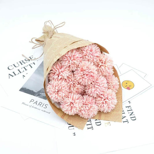 10-Piece: Artificial Flowers Chrysanthemum Ball Flowers Bouquet DailySale