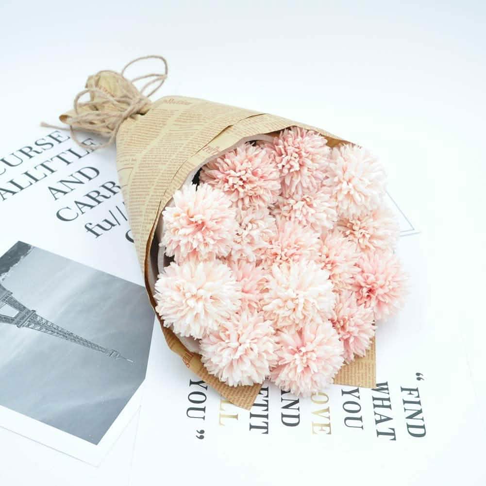 10-Piece: Artificial Flowers Chrysanthemum Ball Flowers Bouquet DailySale