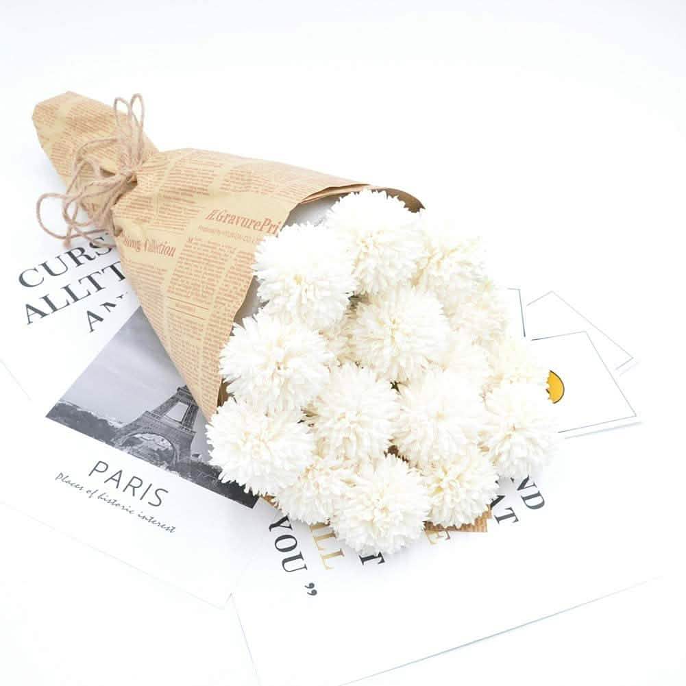 10-Piece: Artificial Flowers Chrysanthemum Ball Flowers Bouquet DailySale
