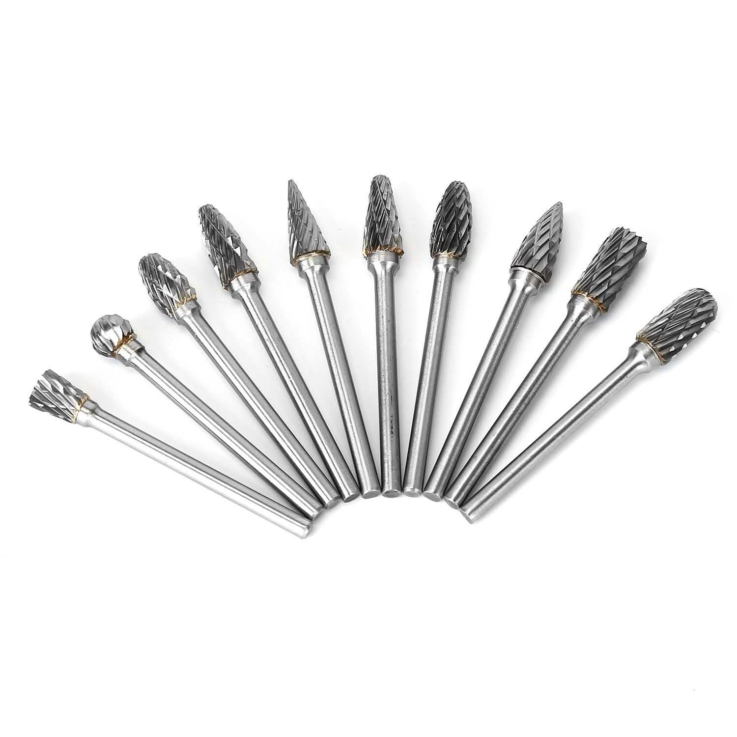10-Piece: Double Cut Carbide Rotary Die Grinder Bit Set DailySale