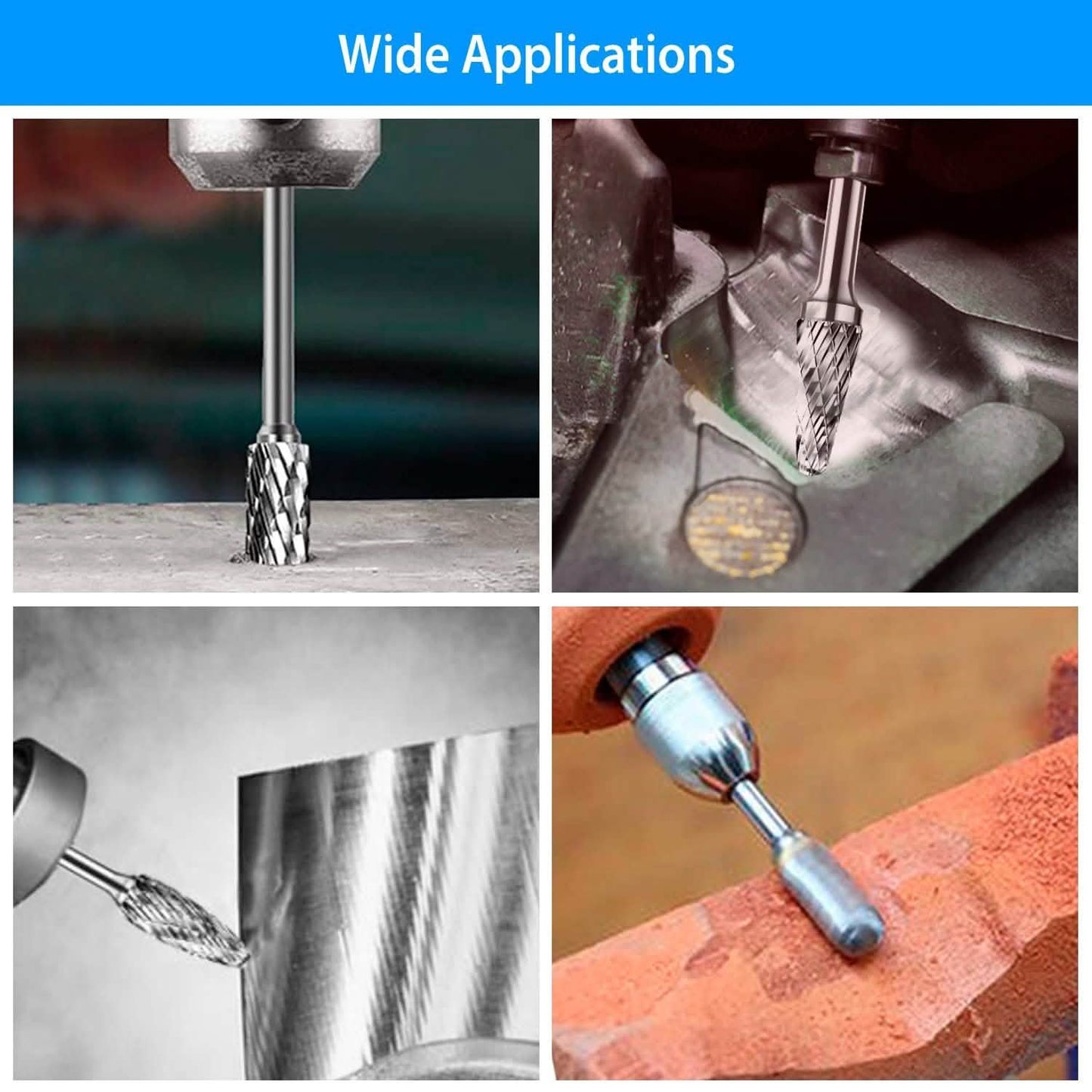 10-Piece: Double Cut Carbide Rotary Die Grinder Bit Set DailySale
