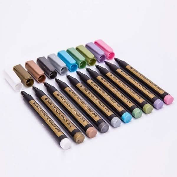 10-Piece: Metallic Paint Marker Pen Permanent DailySale