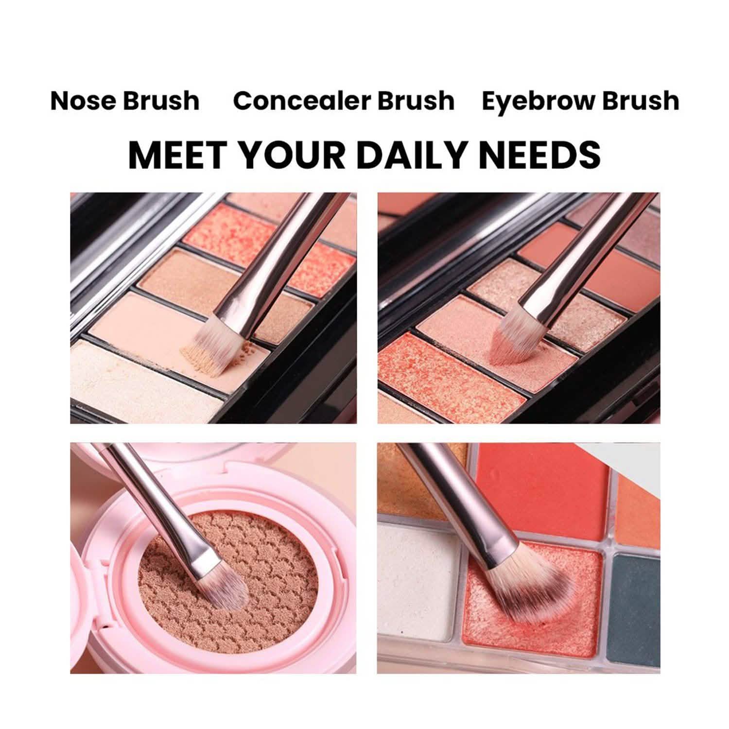 10-Piece: Metallic Premium Cosmetic Makeup Brushes Set DailySale