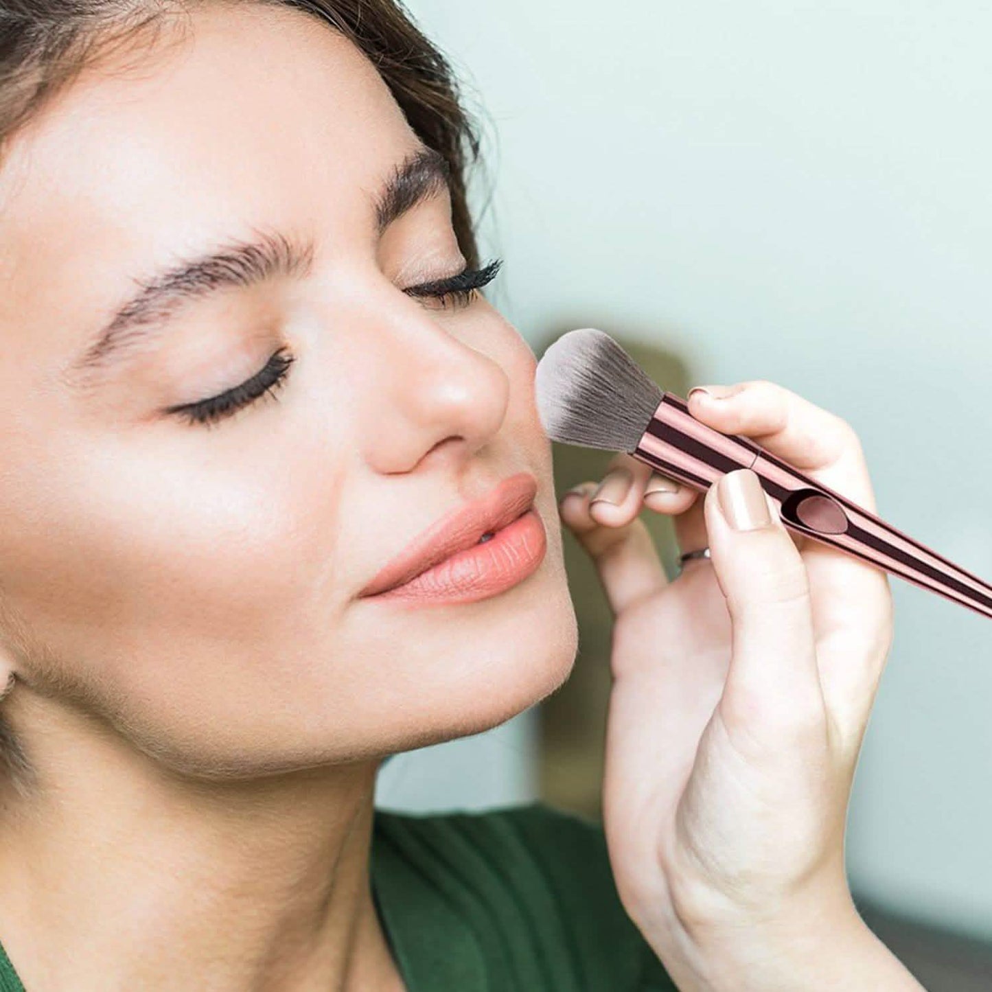 10-Piece: Metallic Premium Cosmetic Makeup Brushes Set DailySale