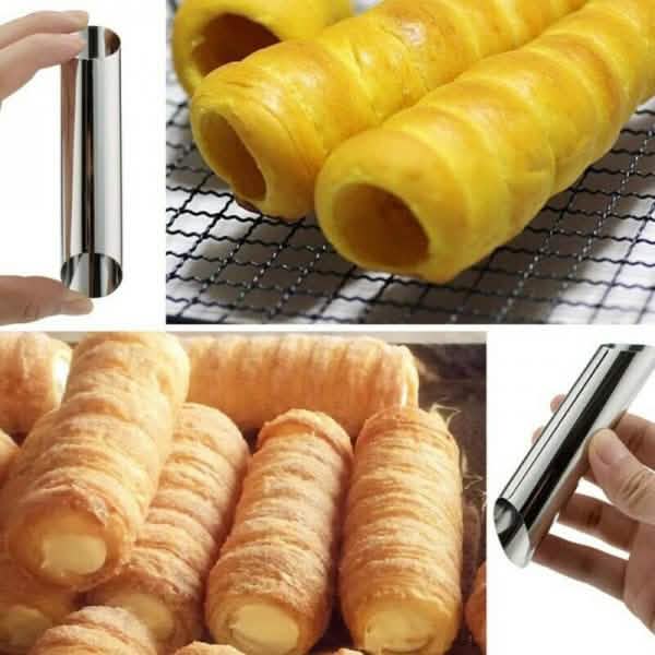 10-Piece: Non-Stick Buttercream Corner Danish Pastry Molds DailySale