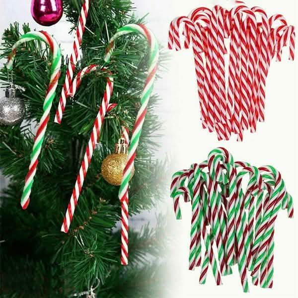 10-Piece: Plastic Candy Cane Ornaments DailySale