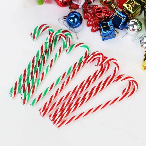 10-Piece: Plastic Candy Cane Ornaments DailySale