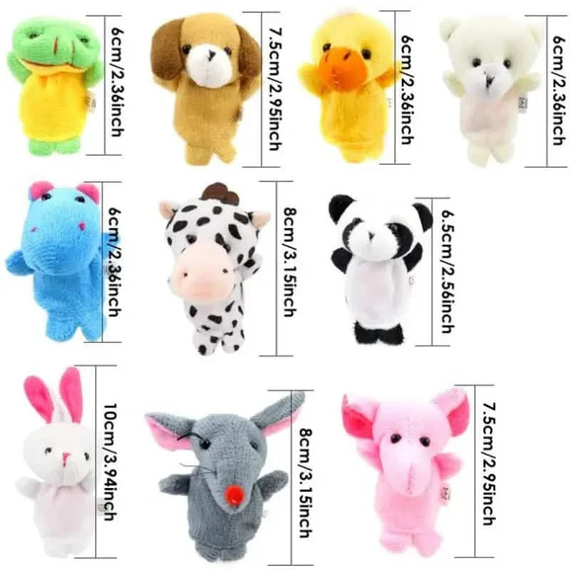 10-Piece Set: Cute Finger Puppets Baby Mini Plush Toys DailySale