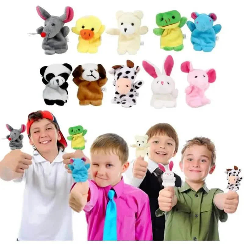 10-Piece Set: Cute Finger Puppets Baby Mini Plush Toys DailySale