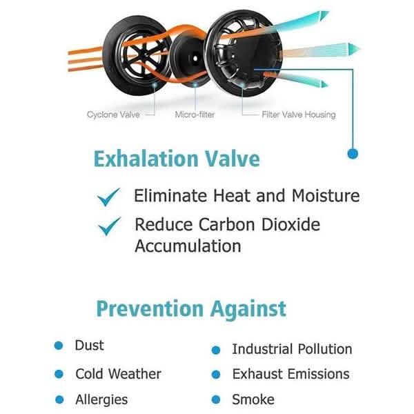 10-Pieces: Double Breathing Valve PM 2.5 Mask Respirator DailySale