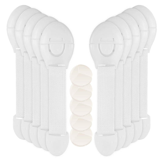 10-Pieces: Kids Safety Locks with 5 Furniture Corner Protectors DailySale