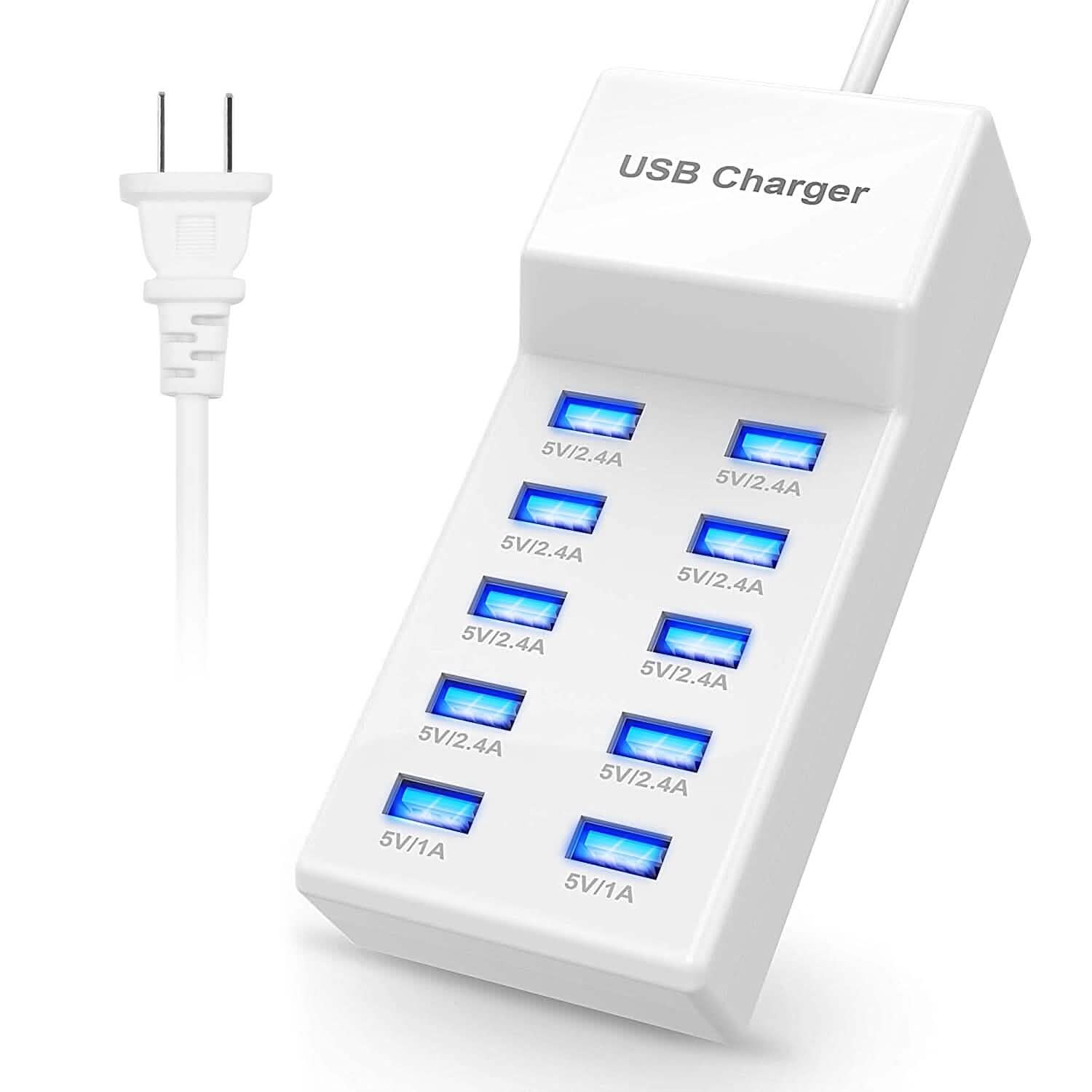 10-Ports 50W USB Wall Fast Charging Power Adapter DailySale